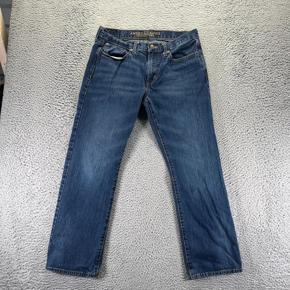 American Eagle Outfitters Jeans Men's 32x29 Blue Cotton Denim Straight Leg Faded